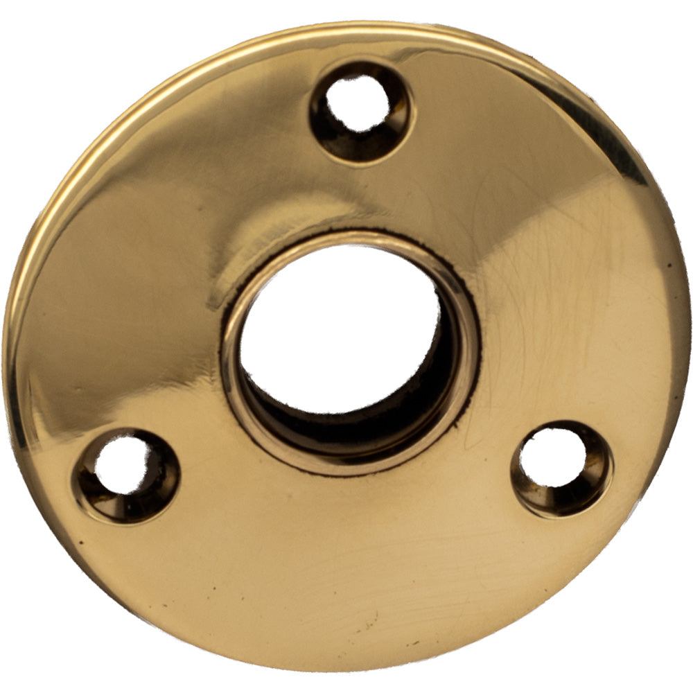 Rosetter 1980 med træskruer, poleret messing uden lak  • KYNER & Co