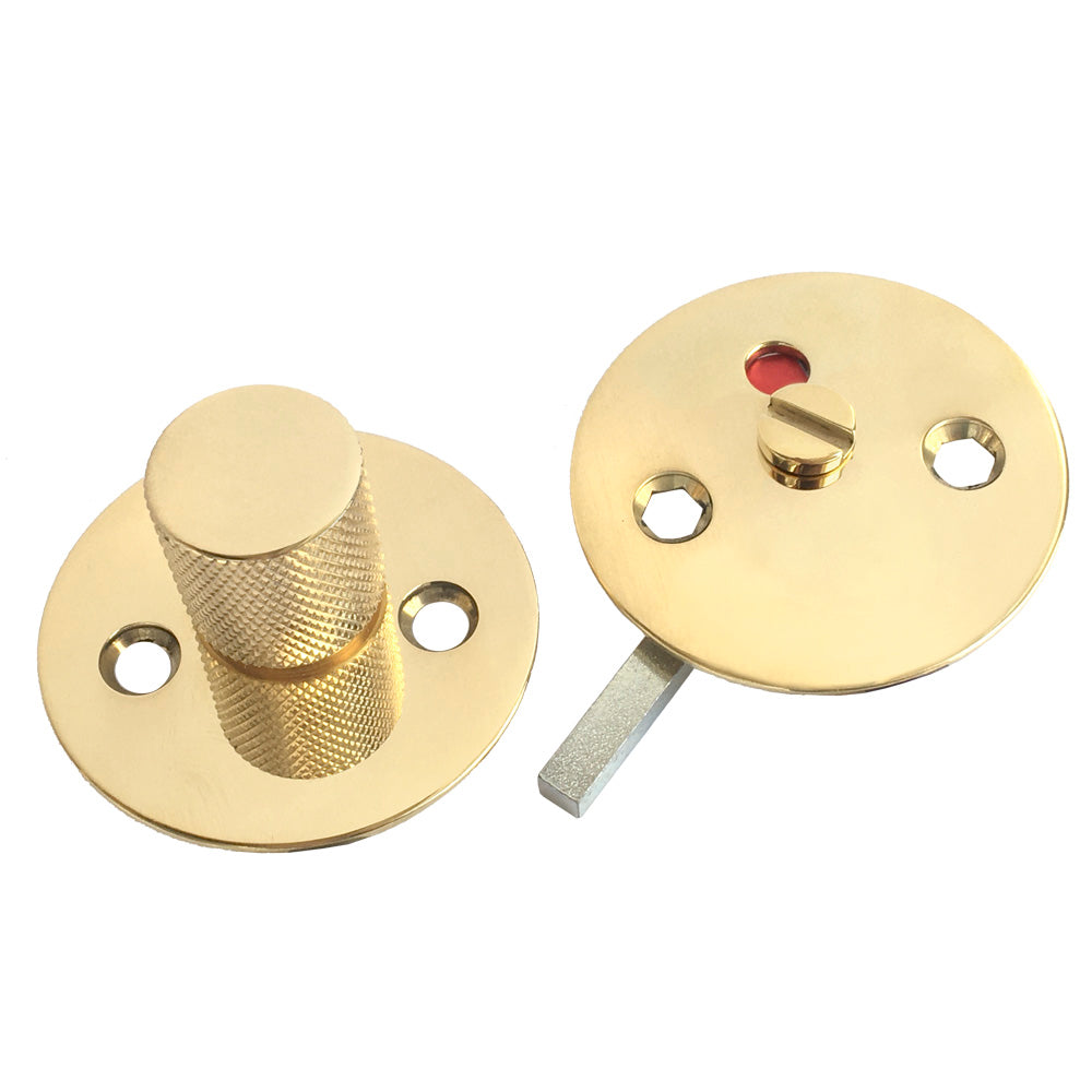 Toiletbesætning Rouletteret, poleret blank messing uden lak  • KYNER & Co