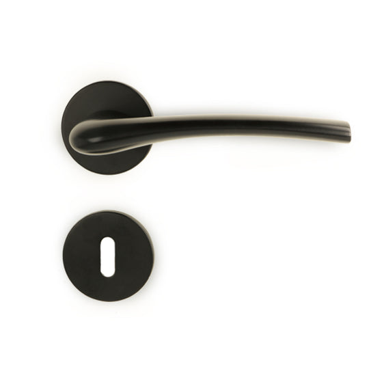 Dørhåndtag Trance i mat sort inkl. roset og nøgleskilt