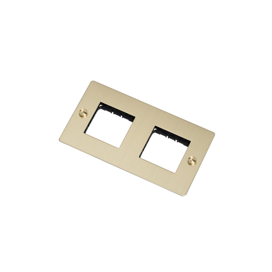 2G bagplade uden indsats (vandret), messing • Buster + Punch