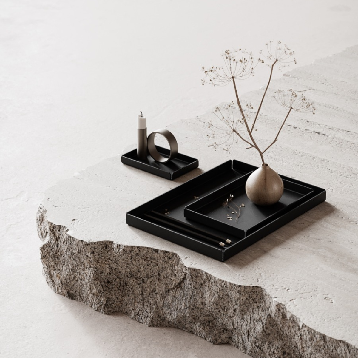 Metalbakker (3 stk.), sort • NICHBA