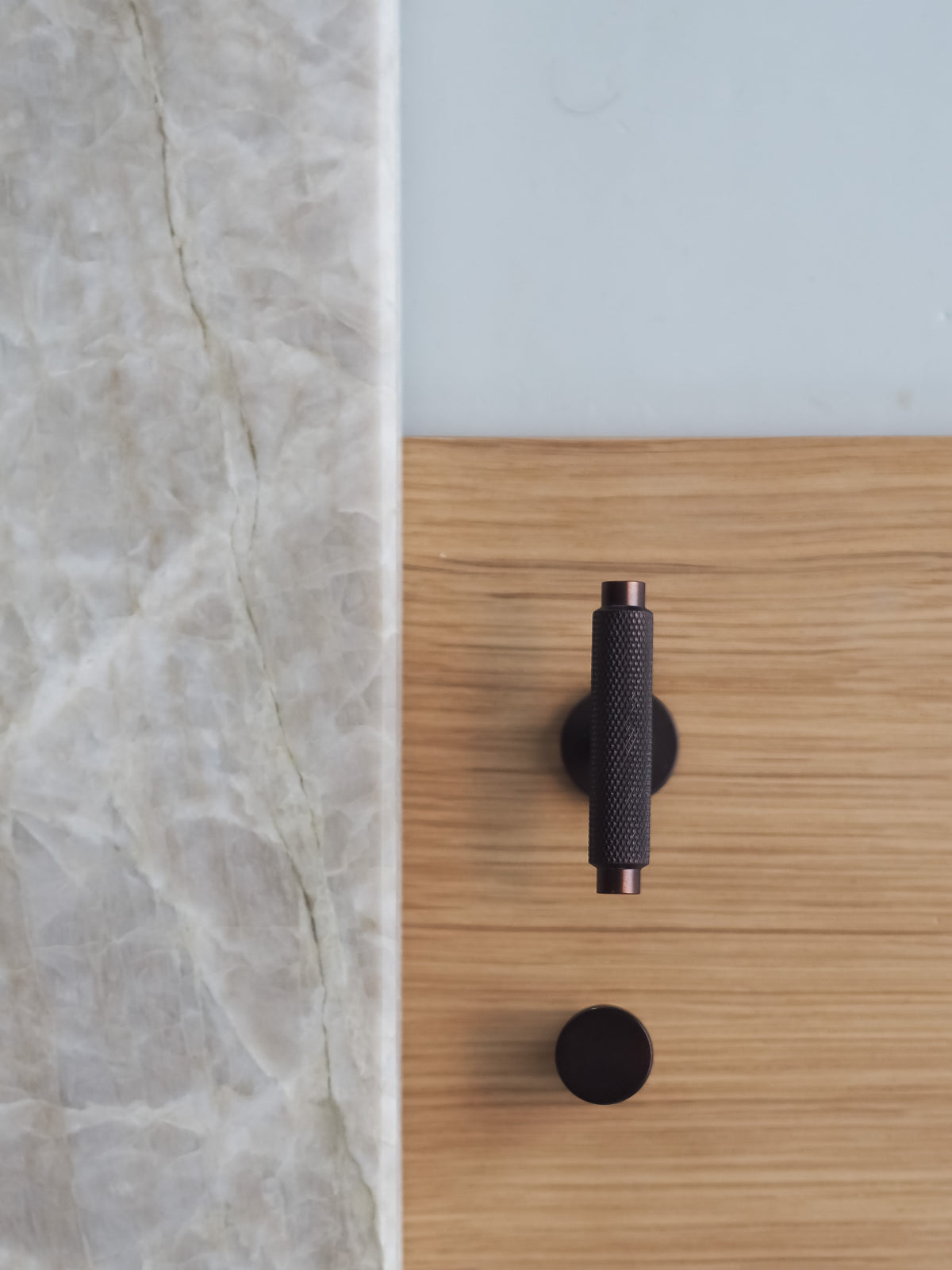Møbelknop med diamond cut i bronze / bruneret messing, 33 mm - Nyboder • Chr. Jørgensen - Copenhagenhomedesign