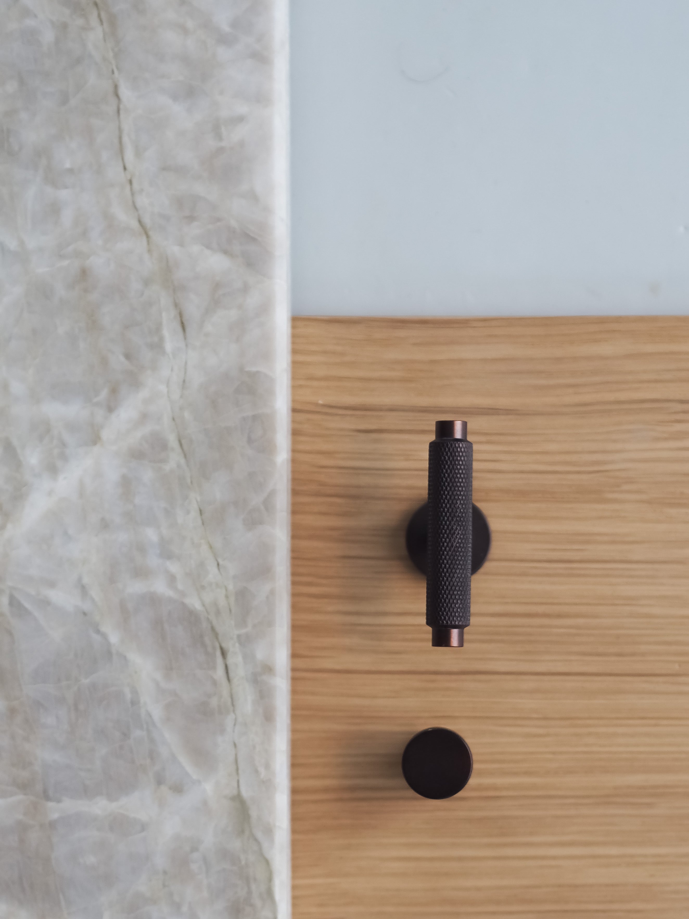 Møbelknop med diamond cut i bronze / bruneret messing - Nørrebro • Chr. Jørgensen