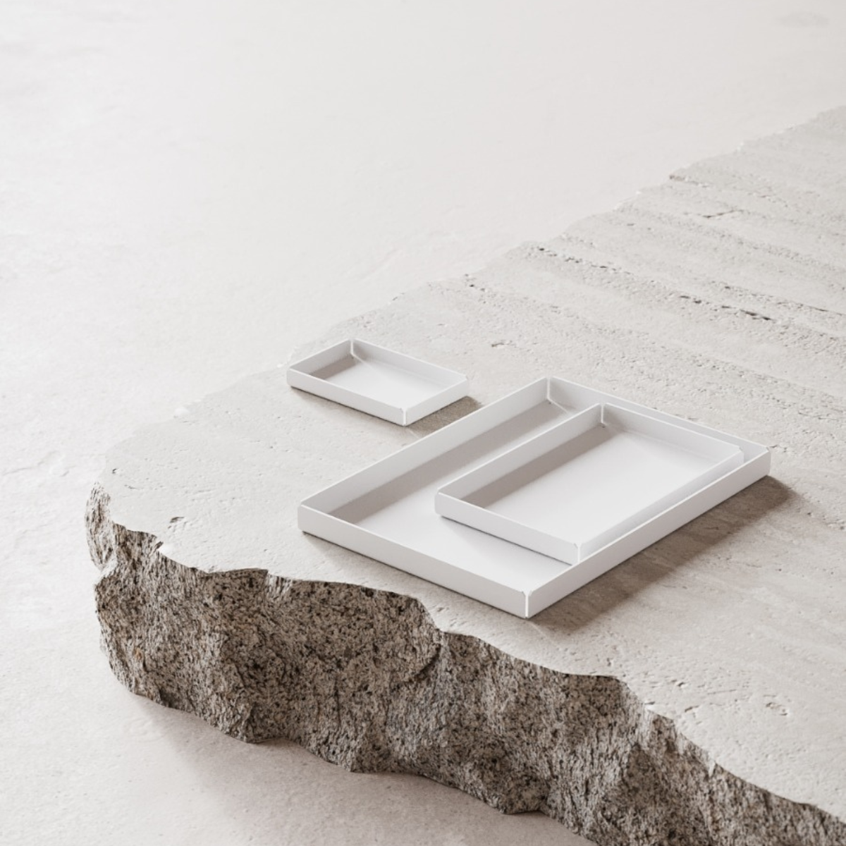 Metalbakker (3 stk.), hvid • NICHBA