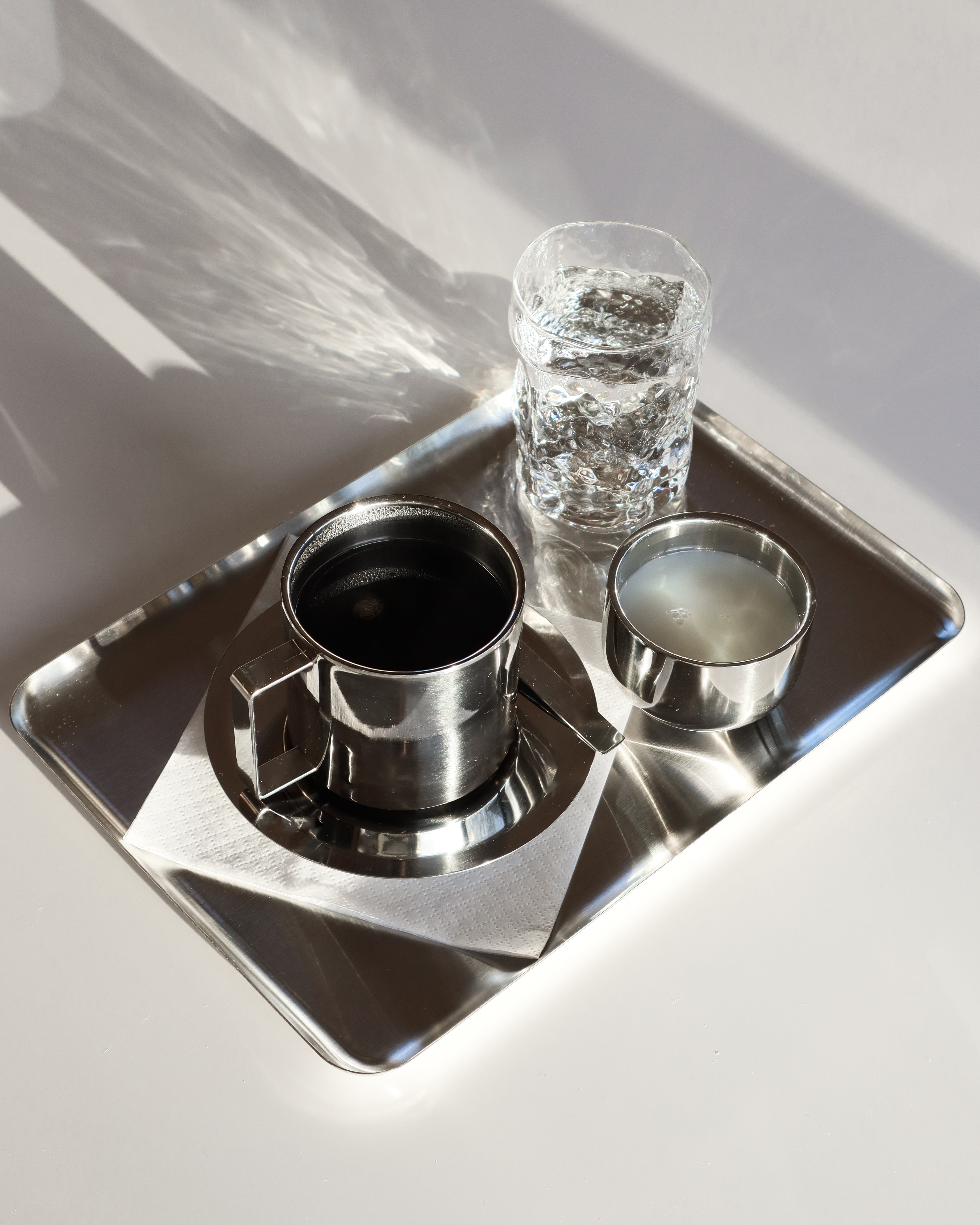 Kaffesæt Americano TRIO i rustfrit stål • NICHBA