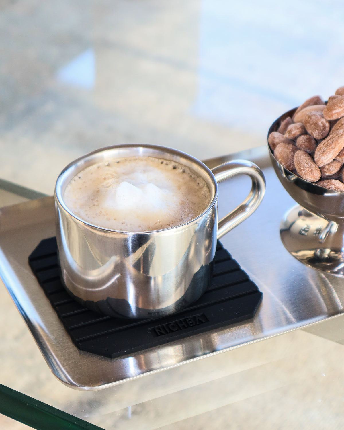 Kaffesæt Cappuccino TRIO rustfrit stål • NICHBA