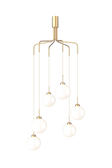 Apiales Cluster 6 lysekrone, brushed brass / opal • NUURA