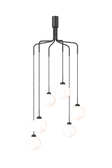 Apiales Cluster 6 lysekrone, satin black / opal • NUURA