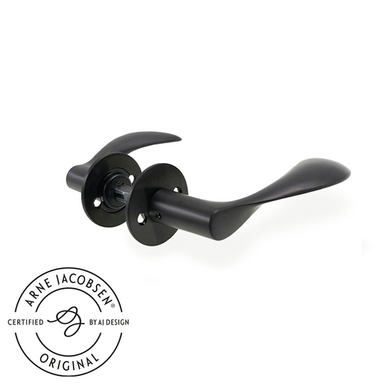 Arne Jacobsen dørhåndtag - AJ111 dørgreb, sort (PVD sort), stor model  • d line