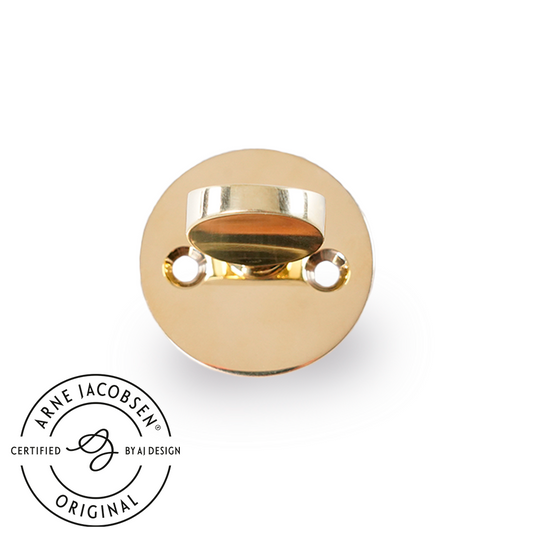 Arne Jacobsen vrider til hoveddør i blank messing c/c 30 mm. ASSA