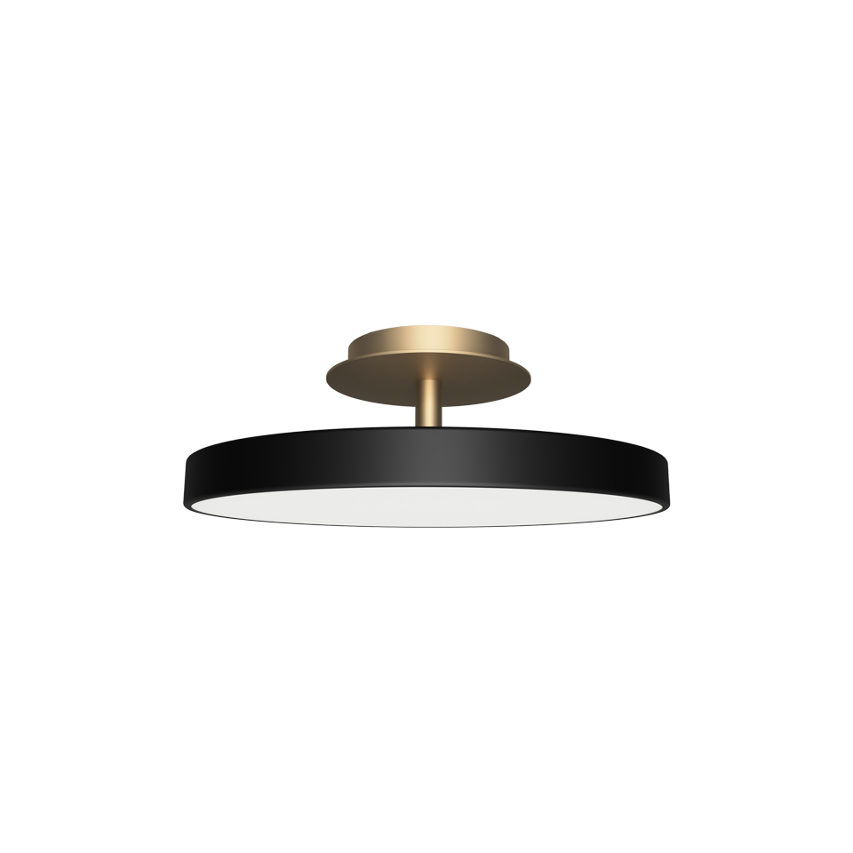 Asteria Up Plus loftlampe, sort og messing • UMAGE