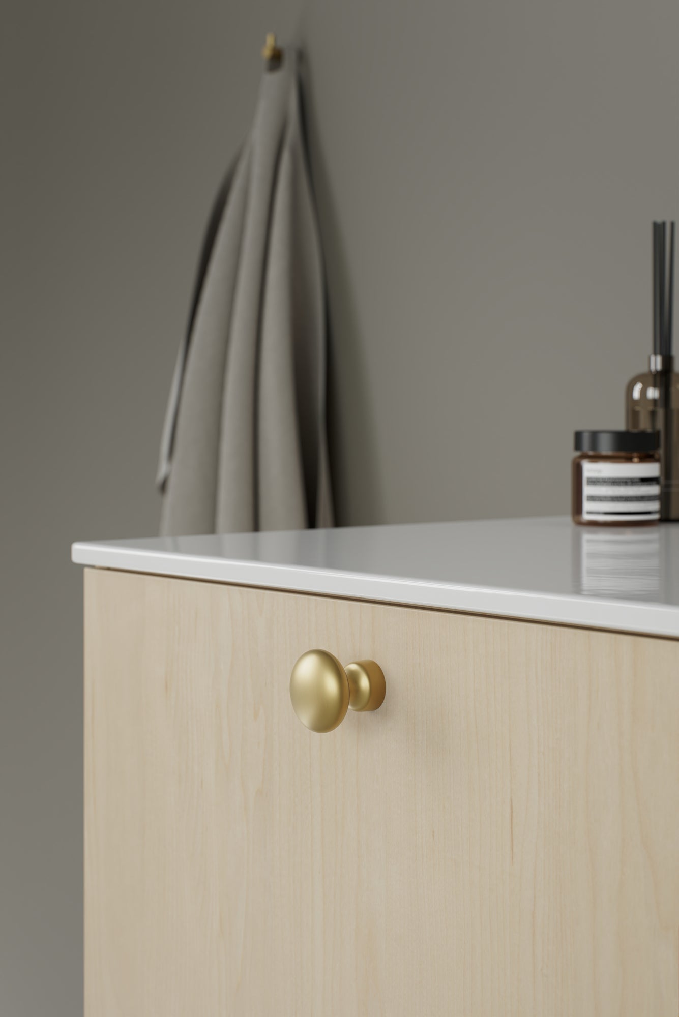BARON knop, børstet guld finish • Furnipart