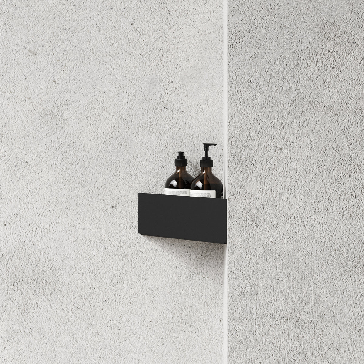 Brusehylde hjørne, sort • NICHBA - Copenhagenhomedesign