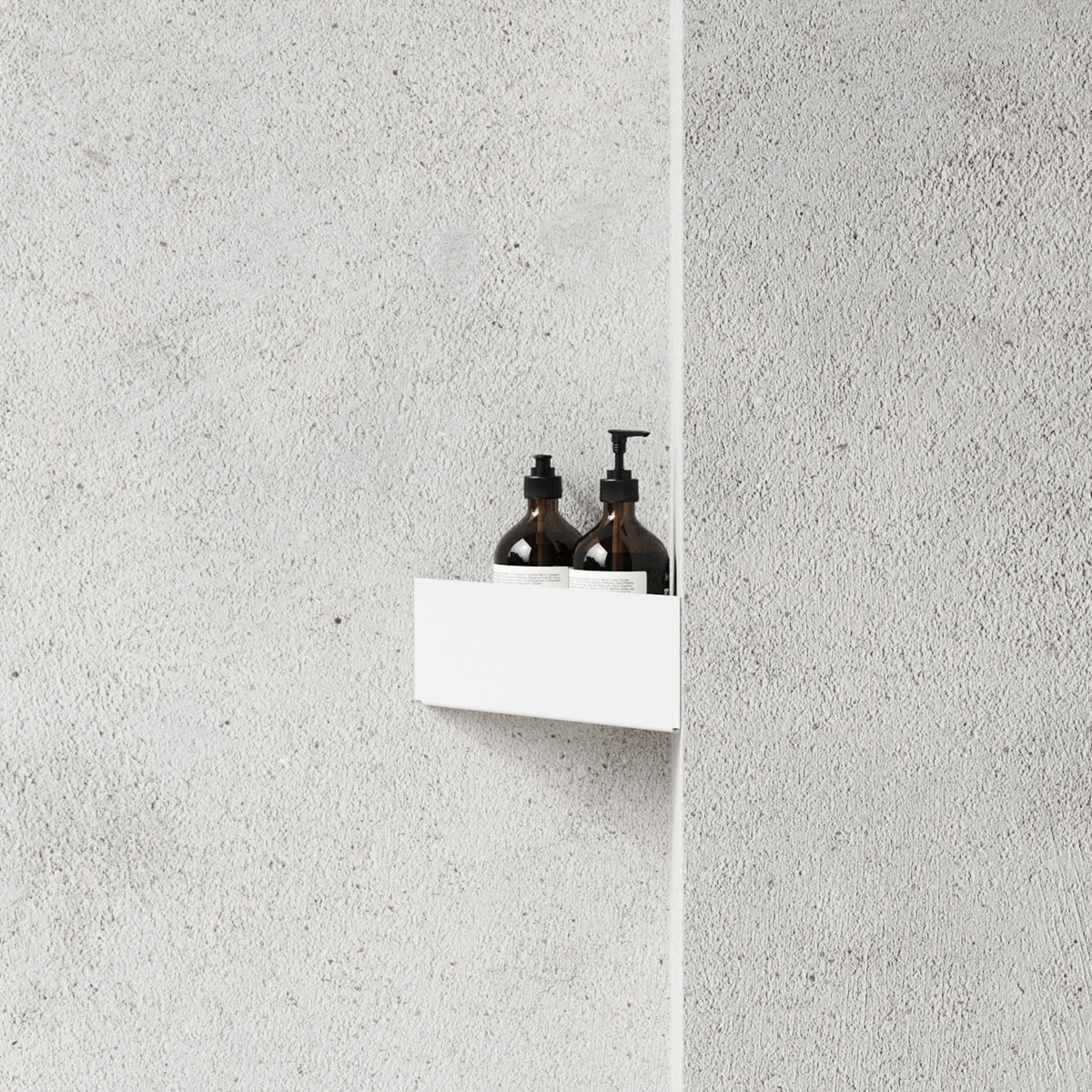 Brusehylde hjørne, hvid • NICHBA - Copenhagenhomedesign