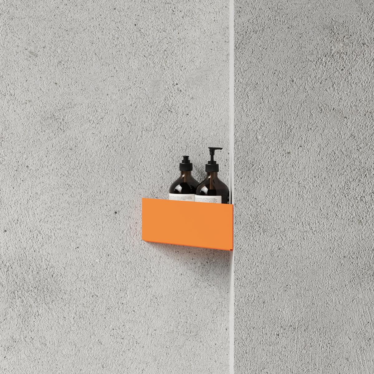 Brusehylde hjørne, orange • NICHBA - Copenhagenhomedesign