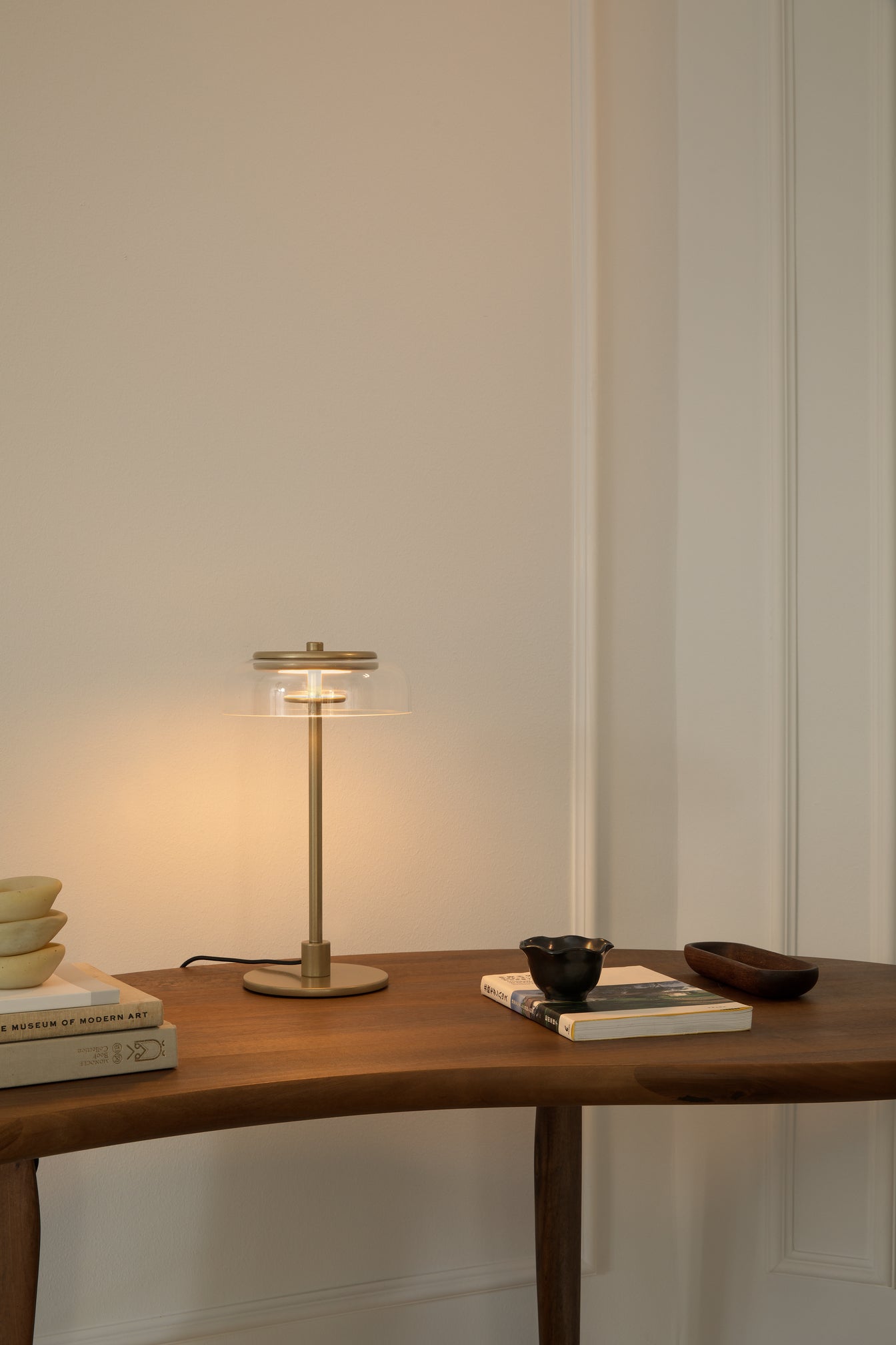 Blossi Table Small bordlampe, nordic gold / clear • NUURA