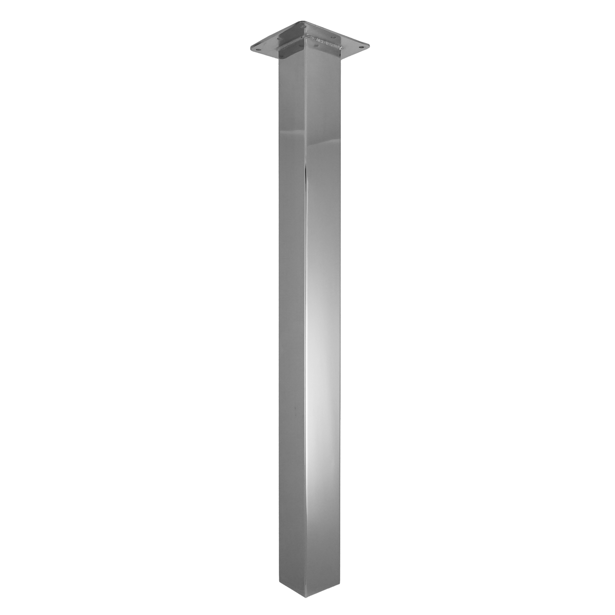 Bordben i blank krom, firkantet, justerbart, højde 71 cm. (4 stk.) - Copenhagenhomedesign