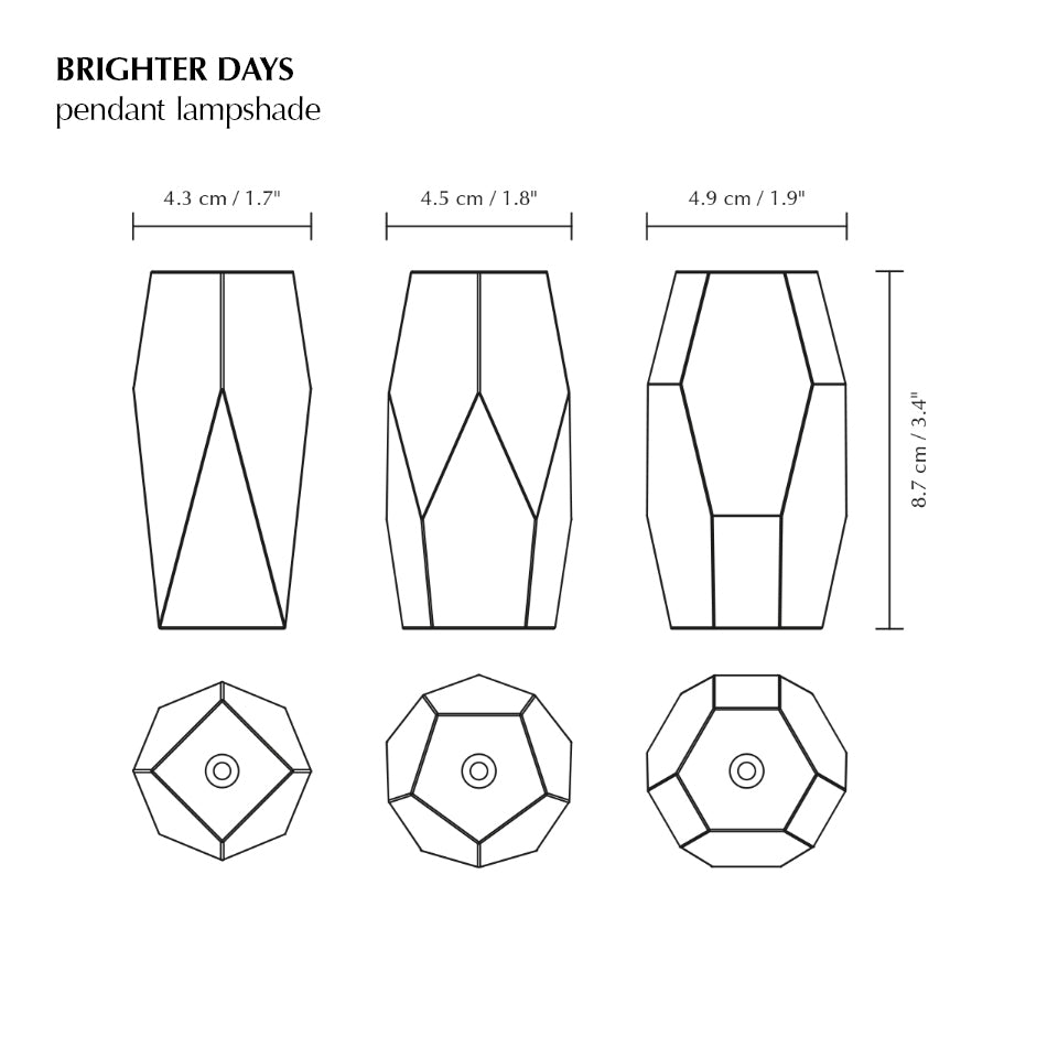 Brighter Days Hexa Cluster 5 pendel med roset • UMAGE