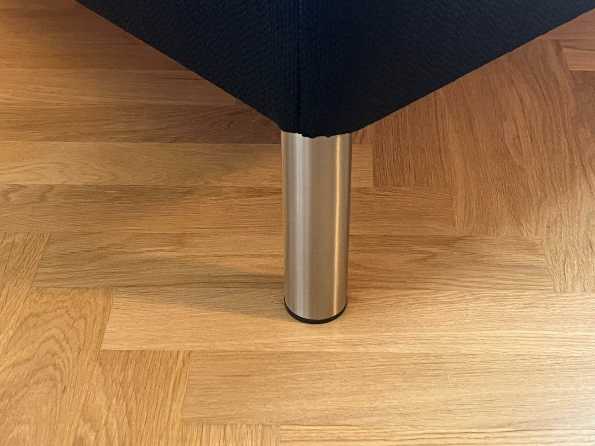 Sengeben / sofaben ROUND, rustfrit stål look (4 stk.) - Copenhagenhomedesign