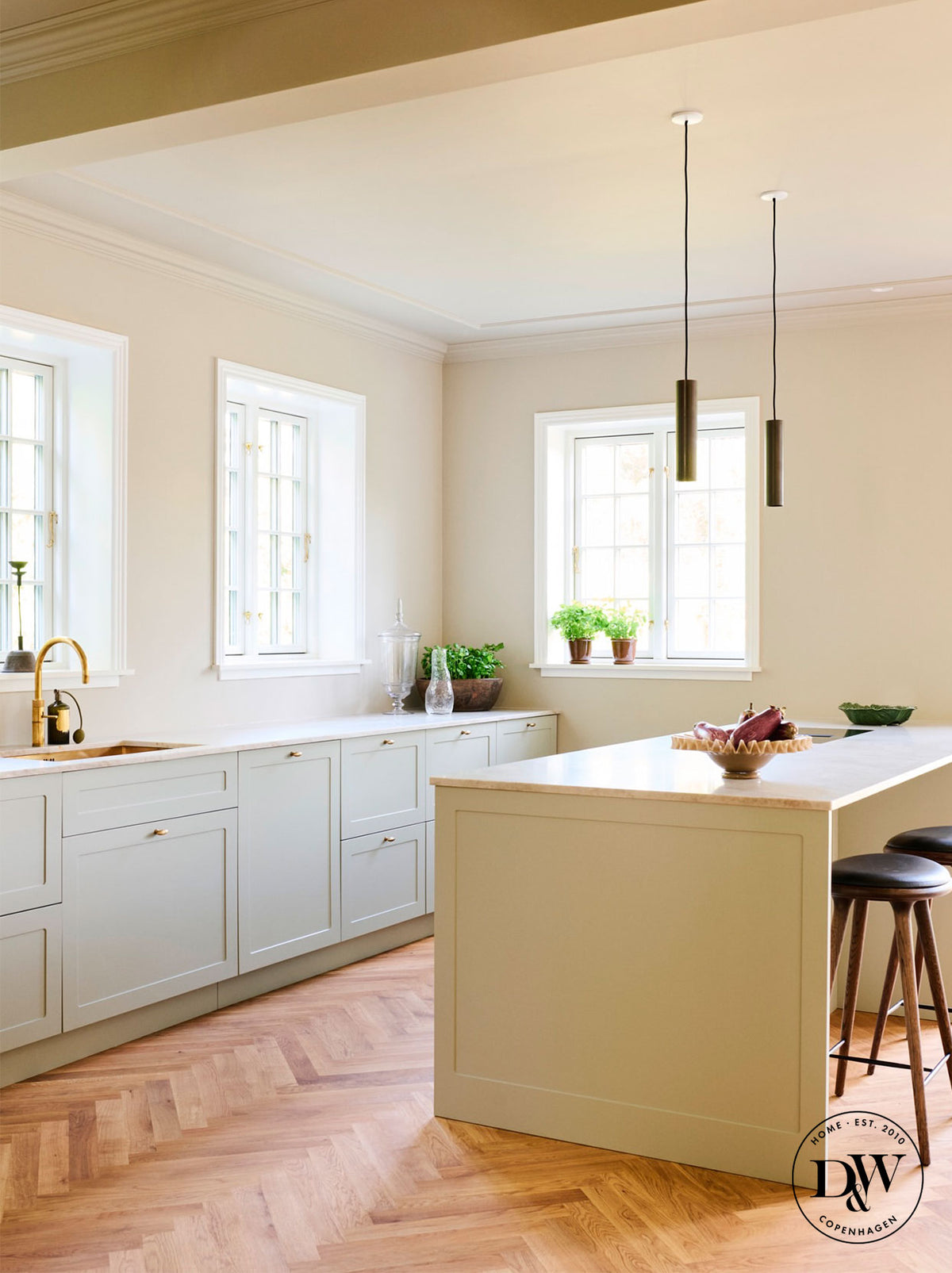 Møbelknop i børstet messing uden lak - Nyholm • Chr. Jørgensen - Copenhagenhomedesign