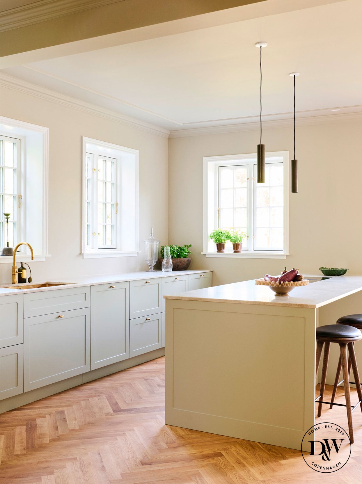Møbelknop i børstet messing uden lak - Nyholm • Chr. Jørgensen - Copenhagenhomedesign