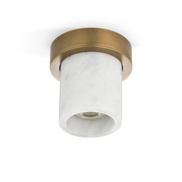 Miss Marble spot, bruneret messing og hvid carrara • Design by Us