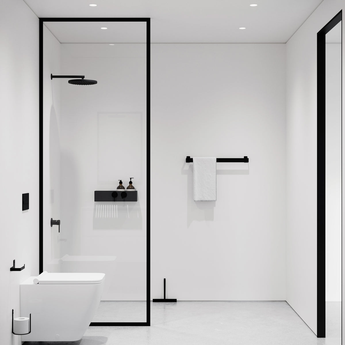 Ekstra toiletrulleholder (reserve), sort • NICHBA - Copenhagenhomedesign