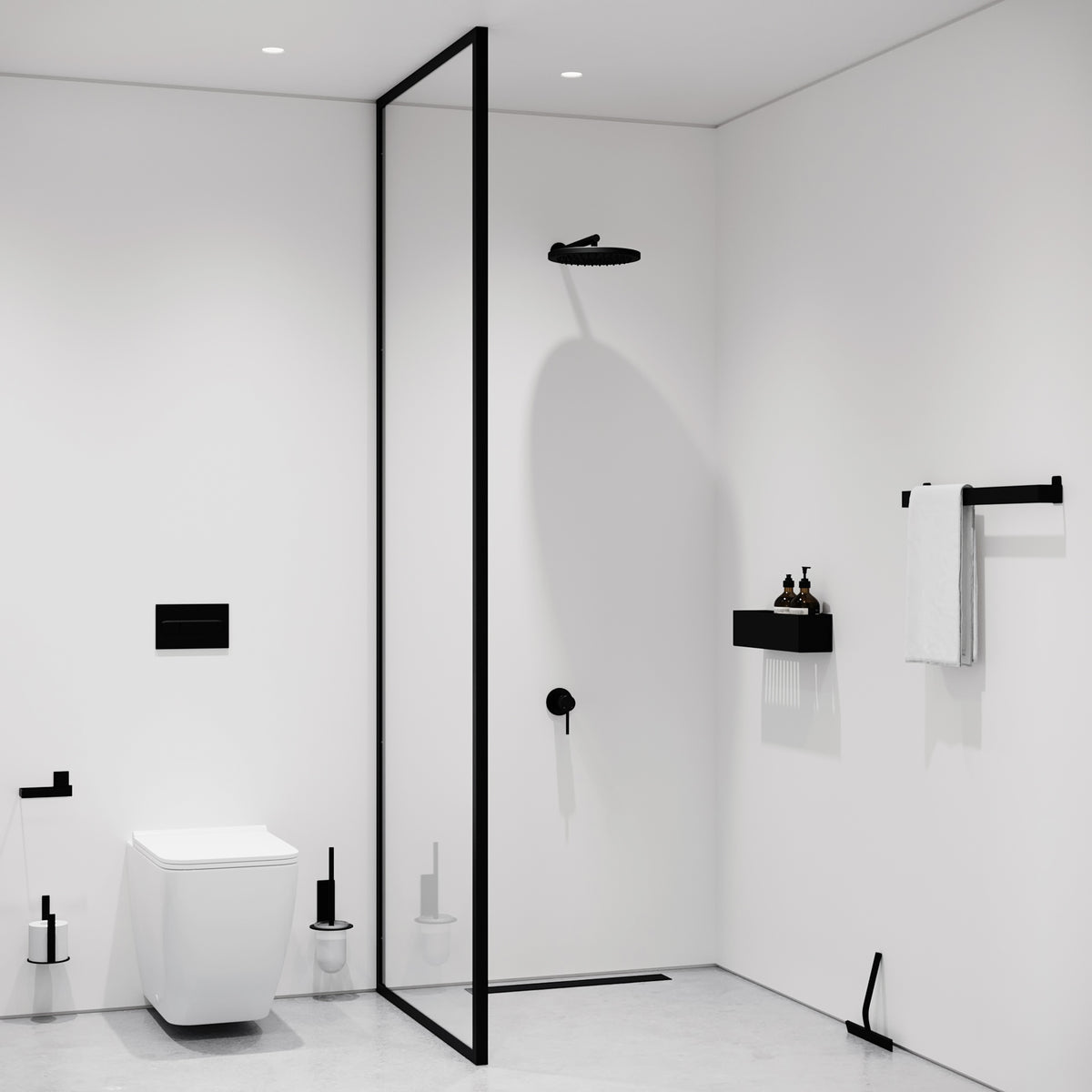 Ekstra toiletrulleholder (reserve), sort • NICHBA - Copenhagenhomedesign