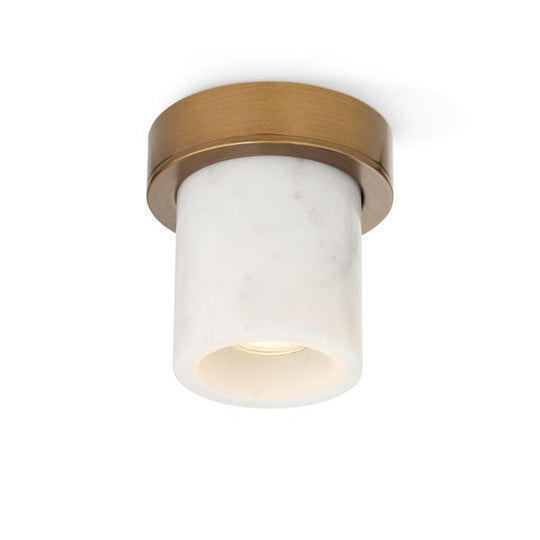 Miss Marble spot, bruneret messing og hvid carrara • Design by Us
