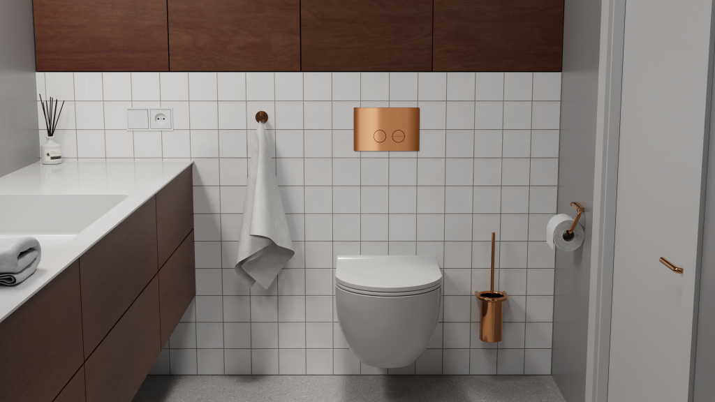 Toiletrulleholder, kobber finish • d line