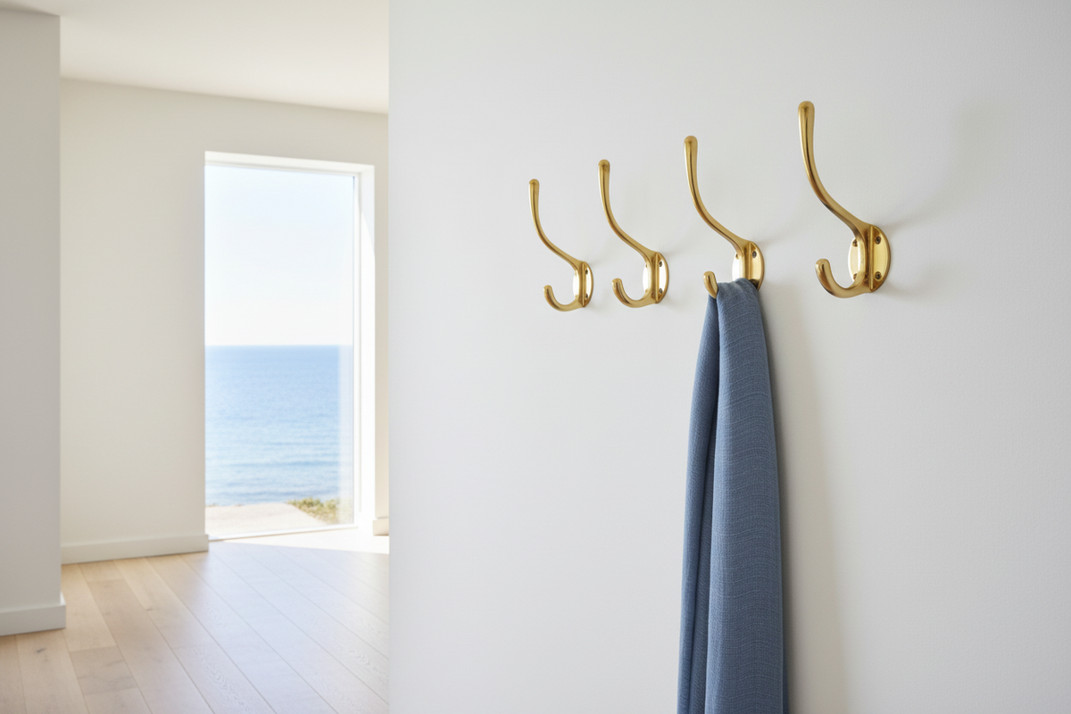 Göteborg • Hattekrog i blank messing med lak 120 mm - Copenhagenhomedesign