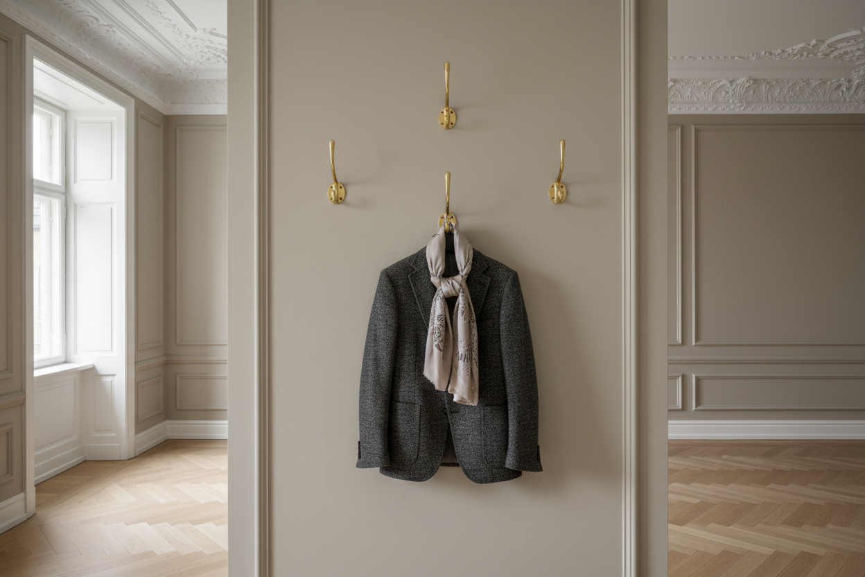 Göteborg • Hattekrog i blank messing med lak 120 mm