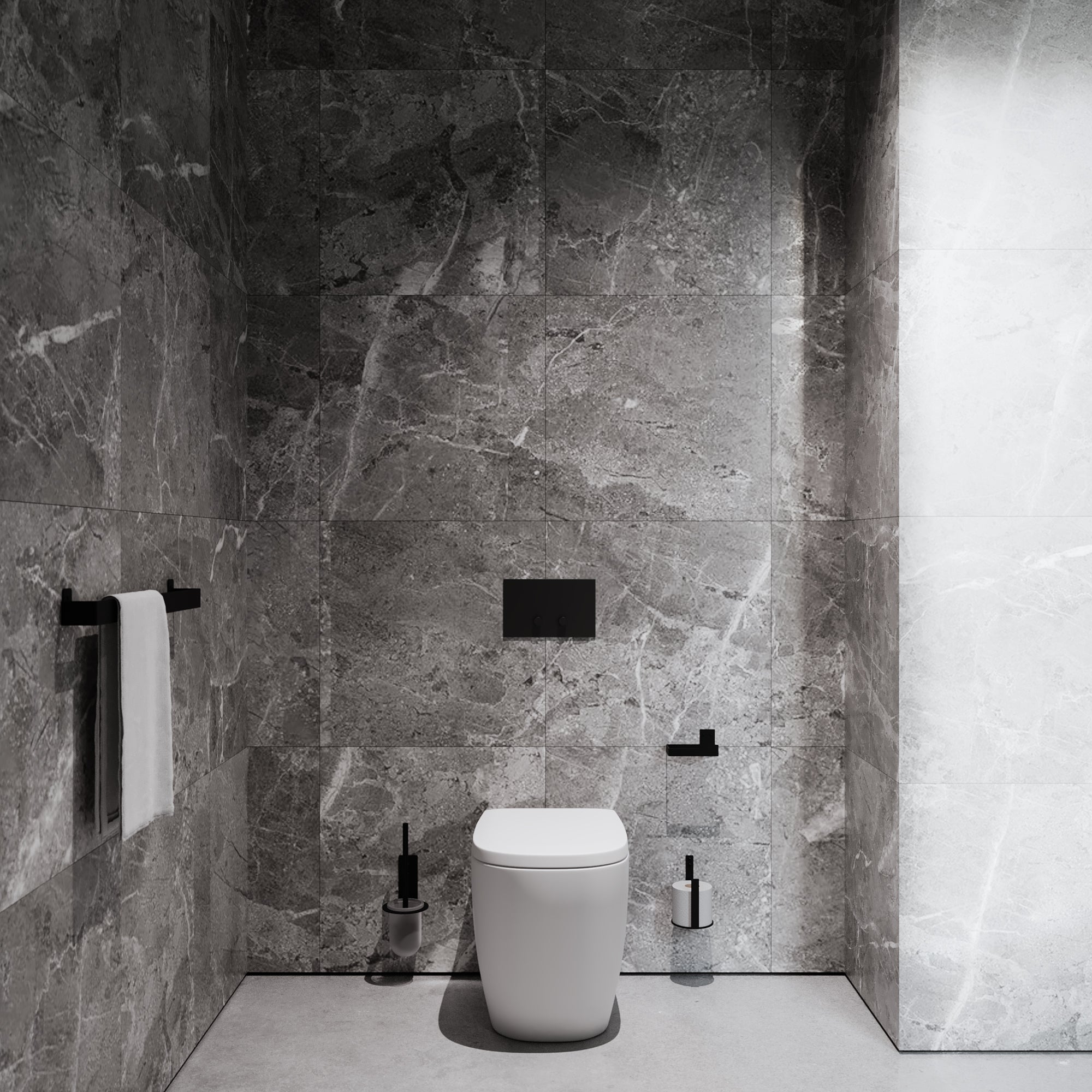 Toiletbørste, sort • NICHBA