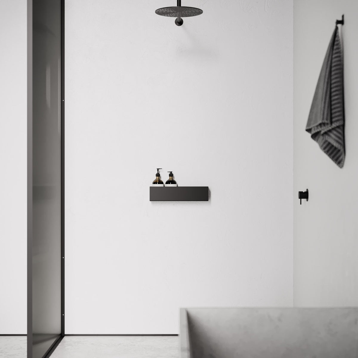 Badeværelsesknage, sort (2 stk.) • NICHBA - Copenhagenhomedesign