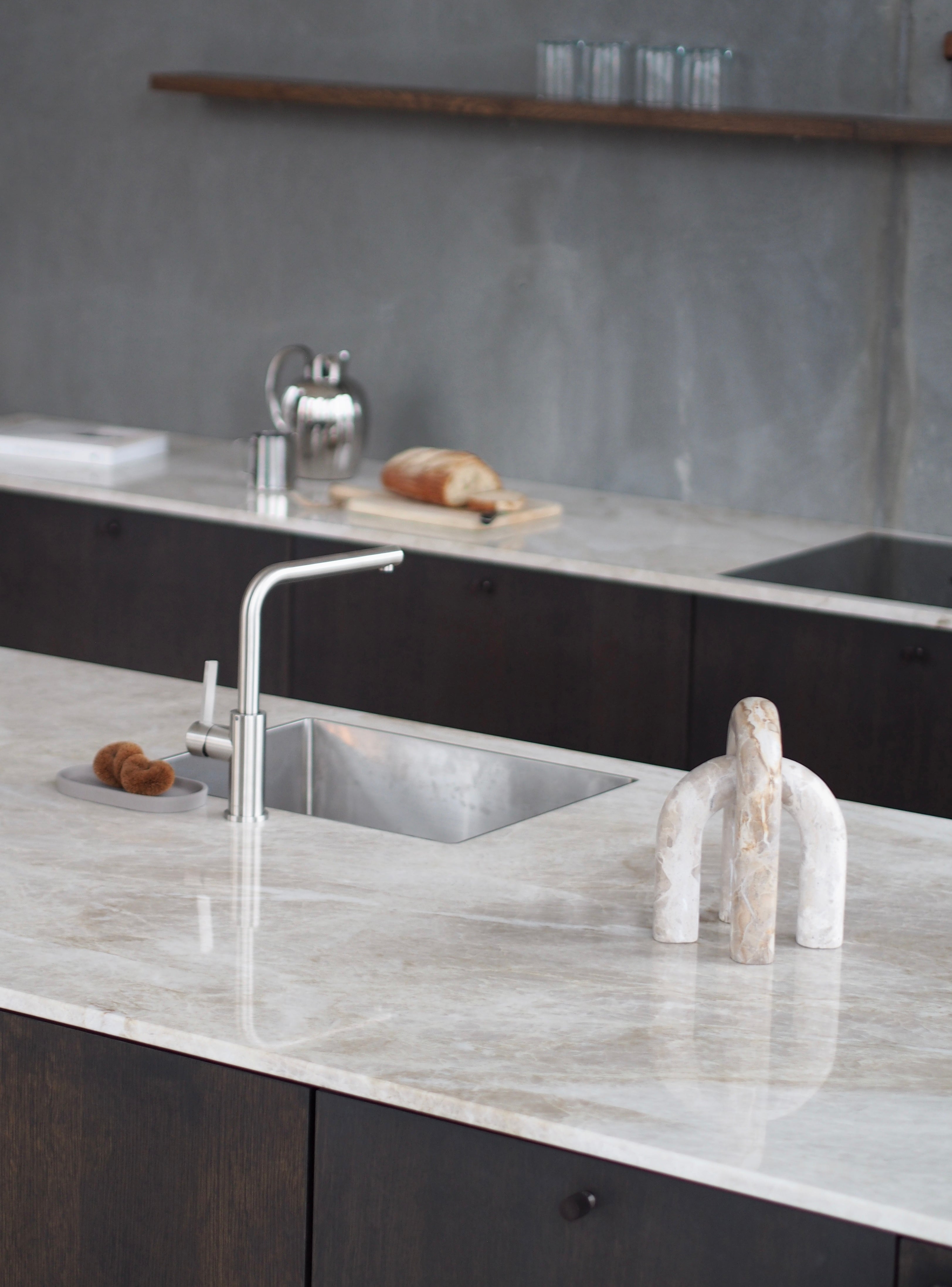 Møbelknop med diamond cut i bronze / bruneret messing, 33 mm - Nyboder • Chr. Jørgensen