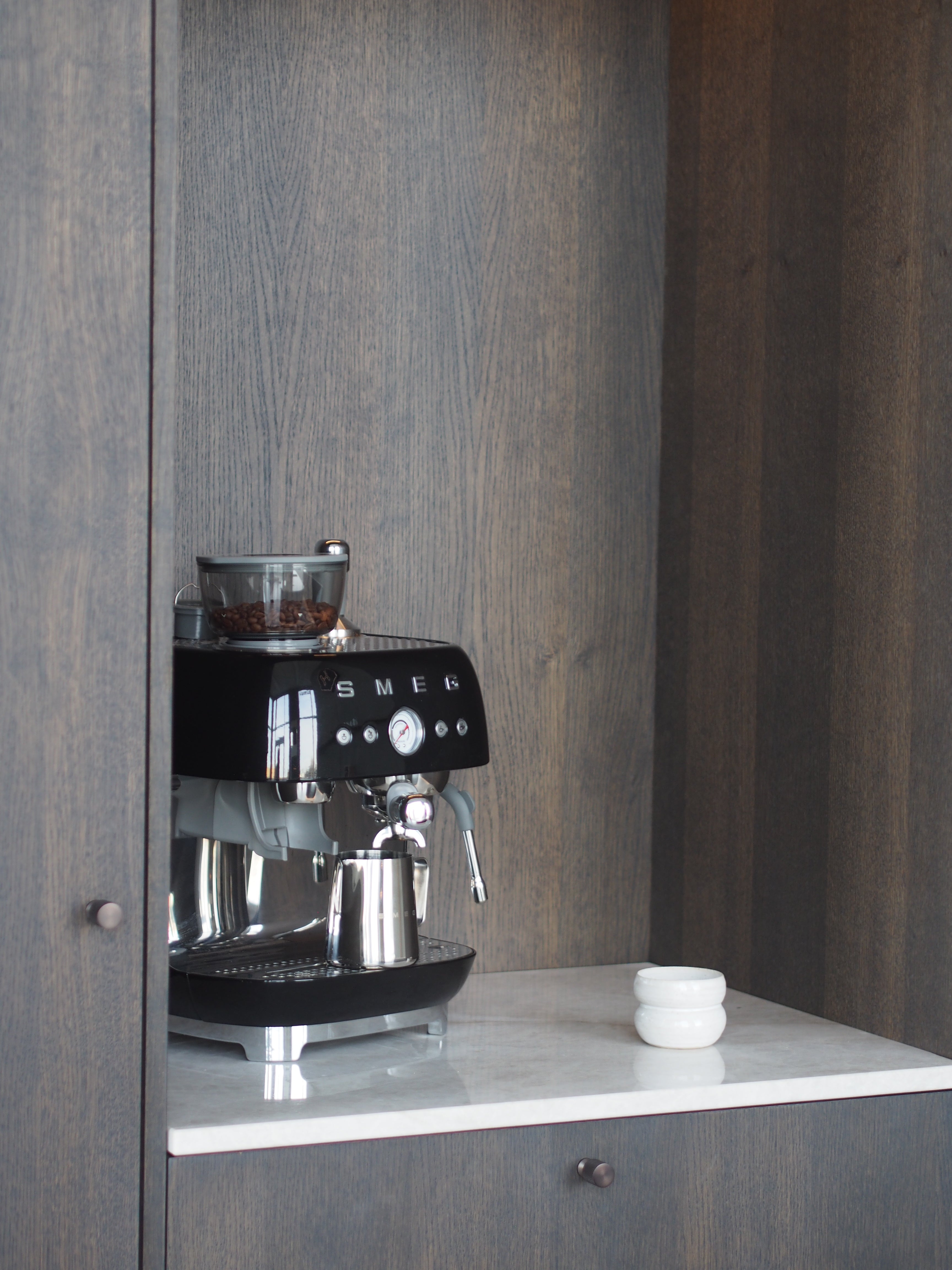 Møbelknop med diamond cut i bronze / bruneret messing, 33 mm - Nyboder • Chr. Jørgensen