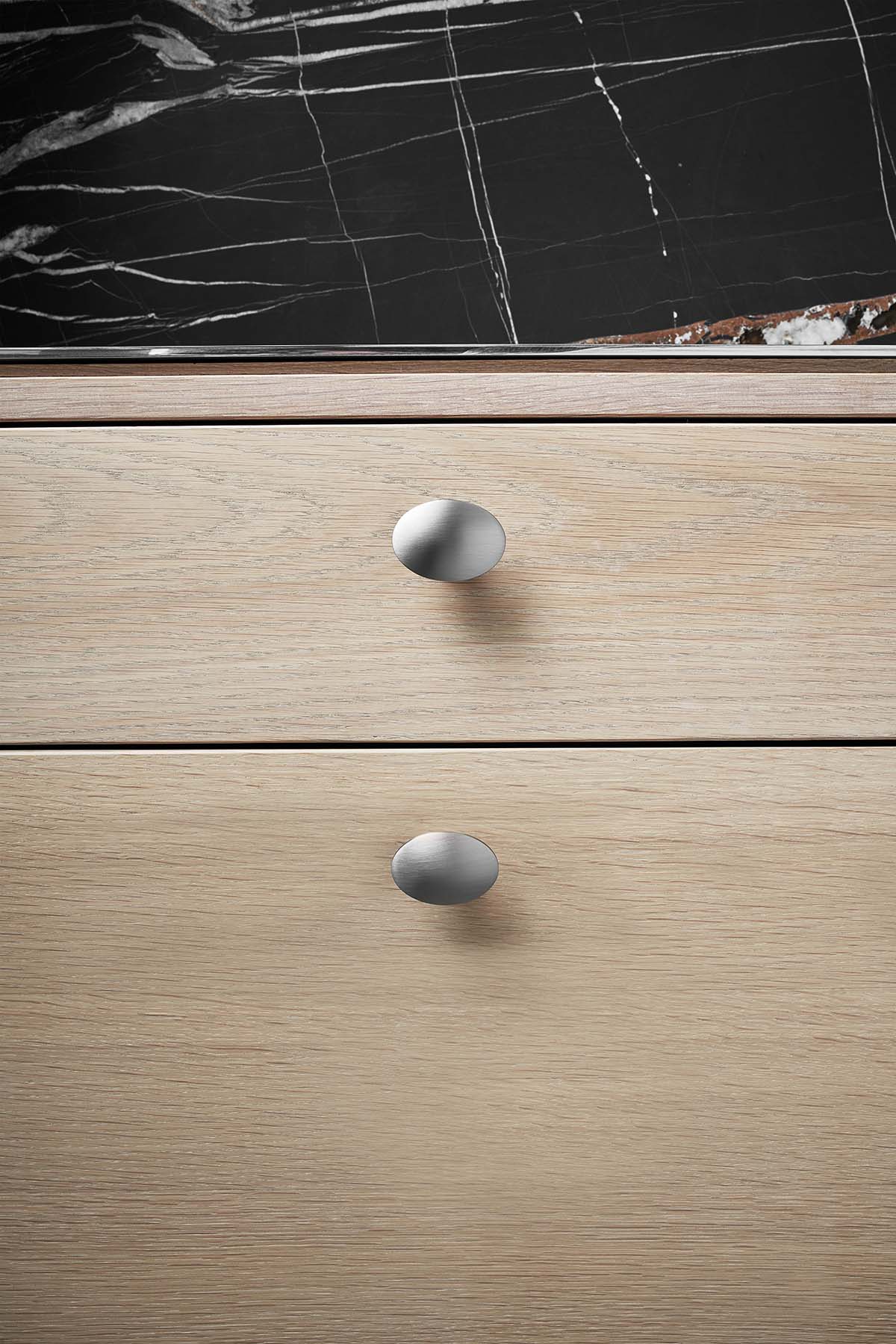 DOME w/O-ring knop, zink, stål • Furnipart