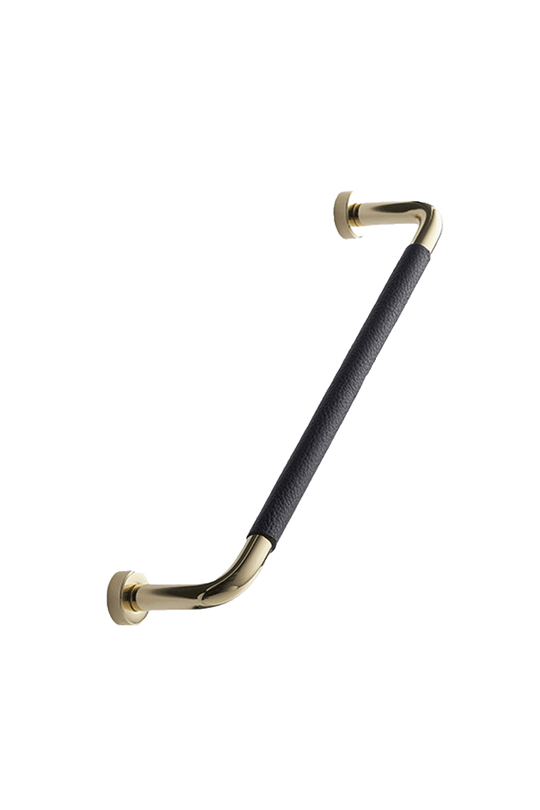 LOUNGE greb, Blyfri messing og Læder, messing • Furnipart