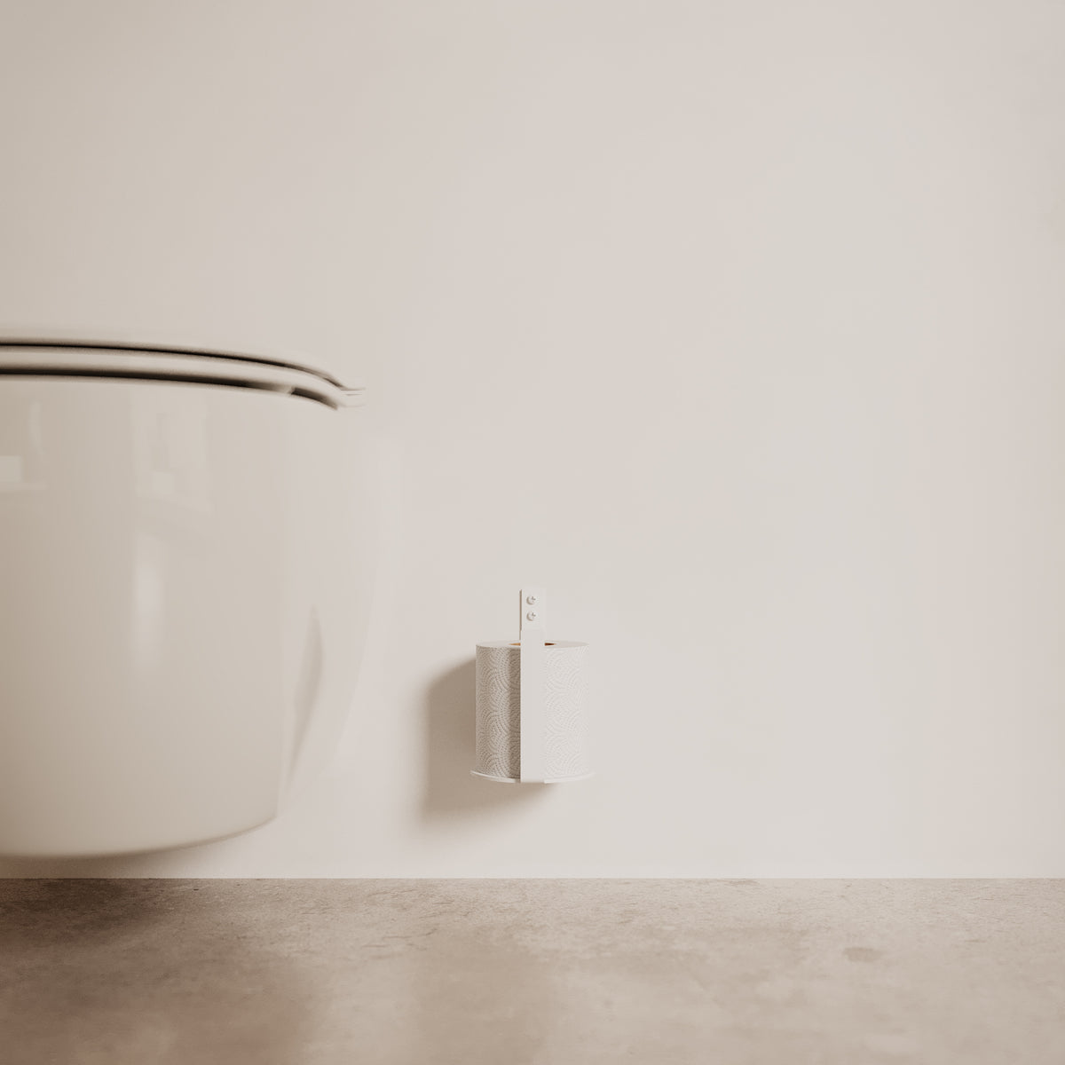 Ekstra toiletrulleholder (reserve), hvid • NICHBA - Copenhagenhomedesign
