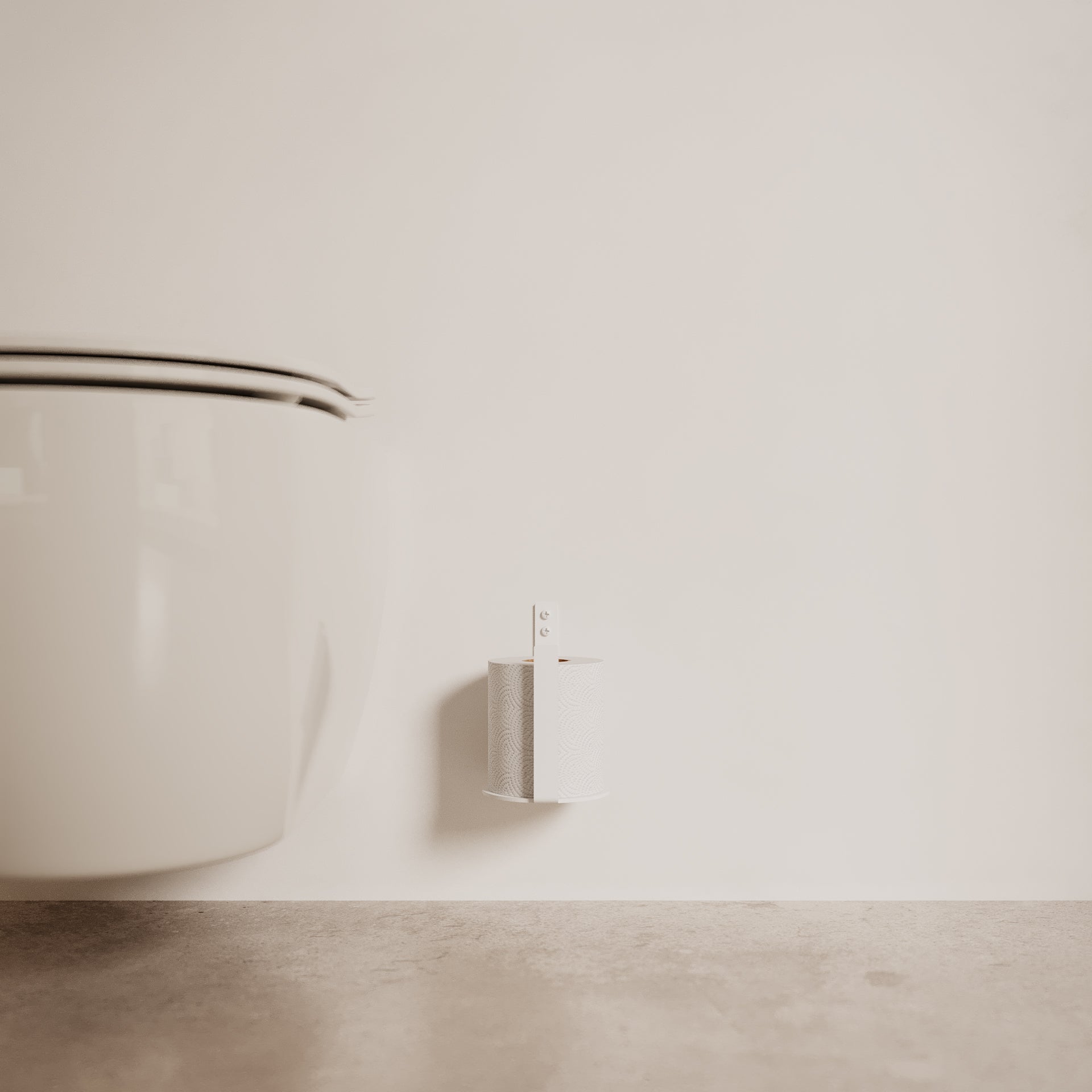 Ekstra toiletrulleholder (reserve), hvid • NICHBA