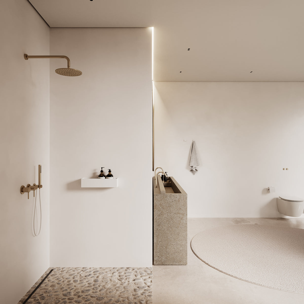 Brusehylde, hvid • NICHBA - Copenhagenhomedesign