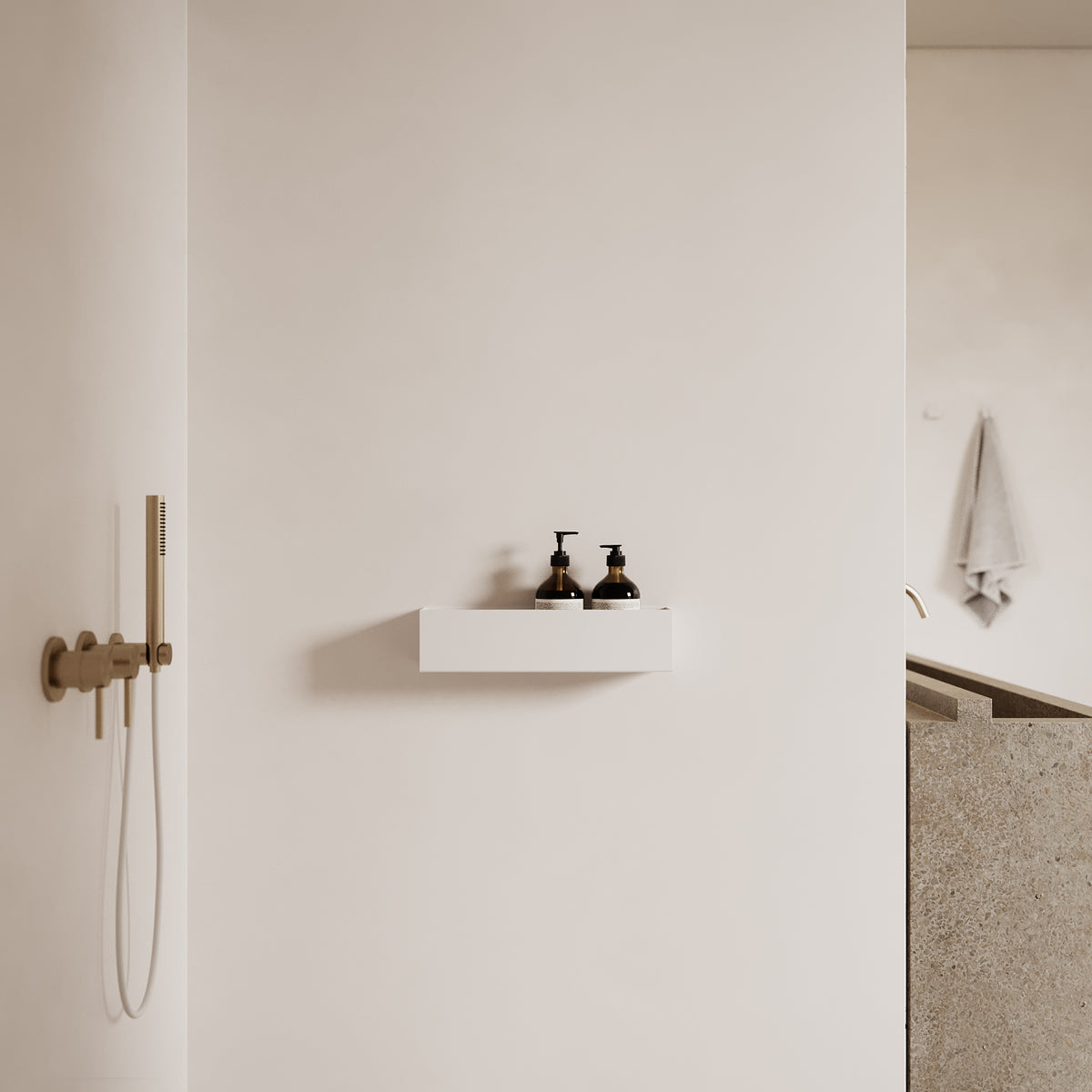 Brusehylde, hvid • NICHBA - Copenhagenhomedesign