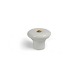 Porcelænsknop i hvid porcelæn med messingskrue, 31 mm - Lyngby • Chr. Jørgensen
