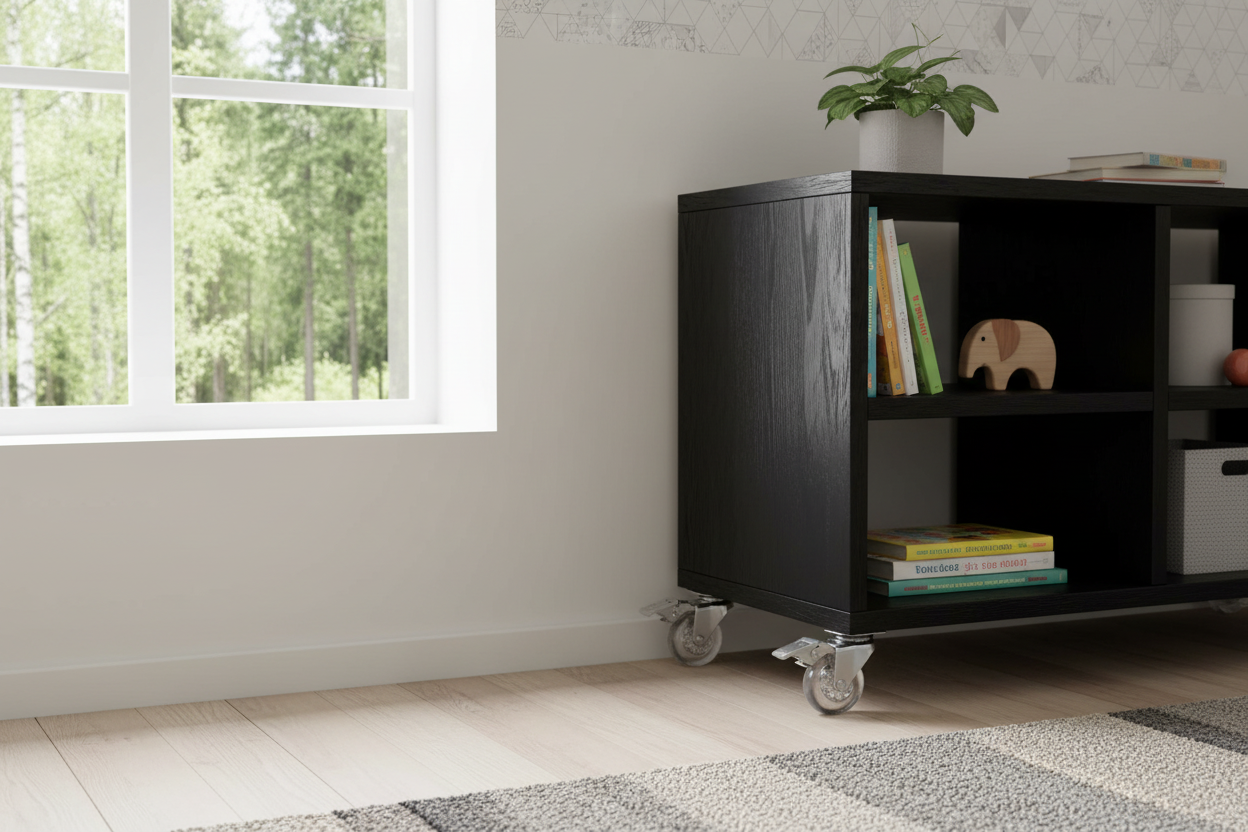 Köln - Møbelhjul i Ø50 mm med bremse