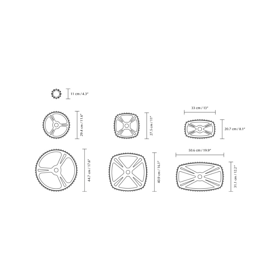Komorebi Rectangular pendel, mørk egetræ og sort • UMAGE