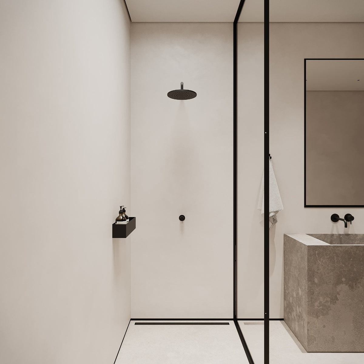 Brusehylde, sort • NICHBA - Copenhagenhomedesign