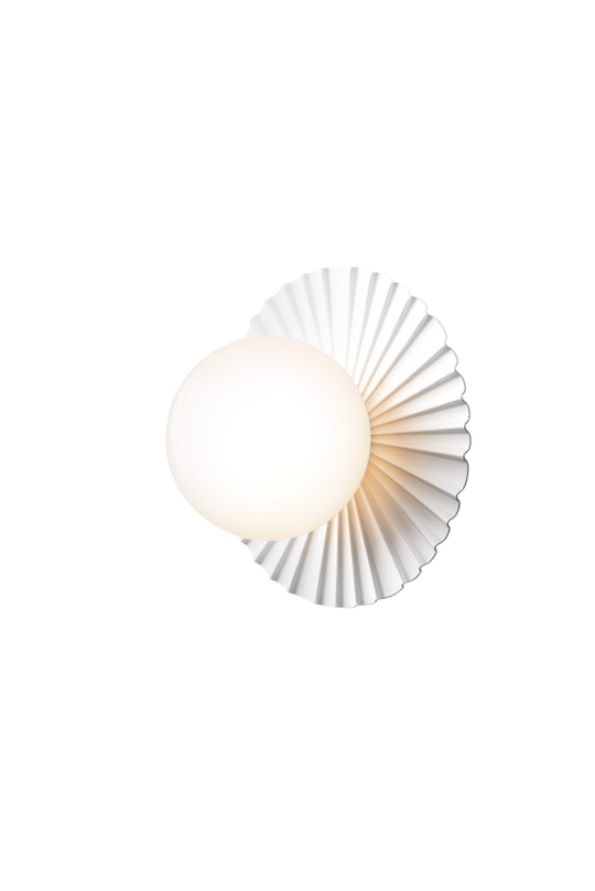 Liila Muuse væg- og loftlampe, hvid / opal • NUURA