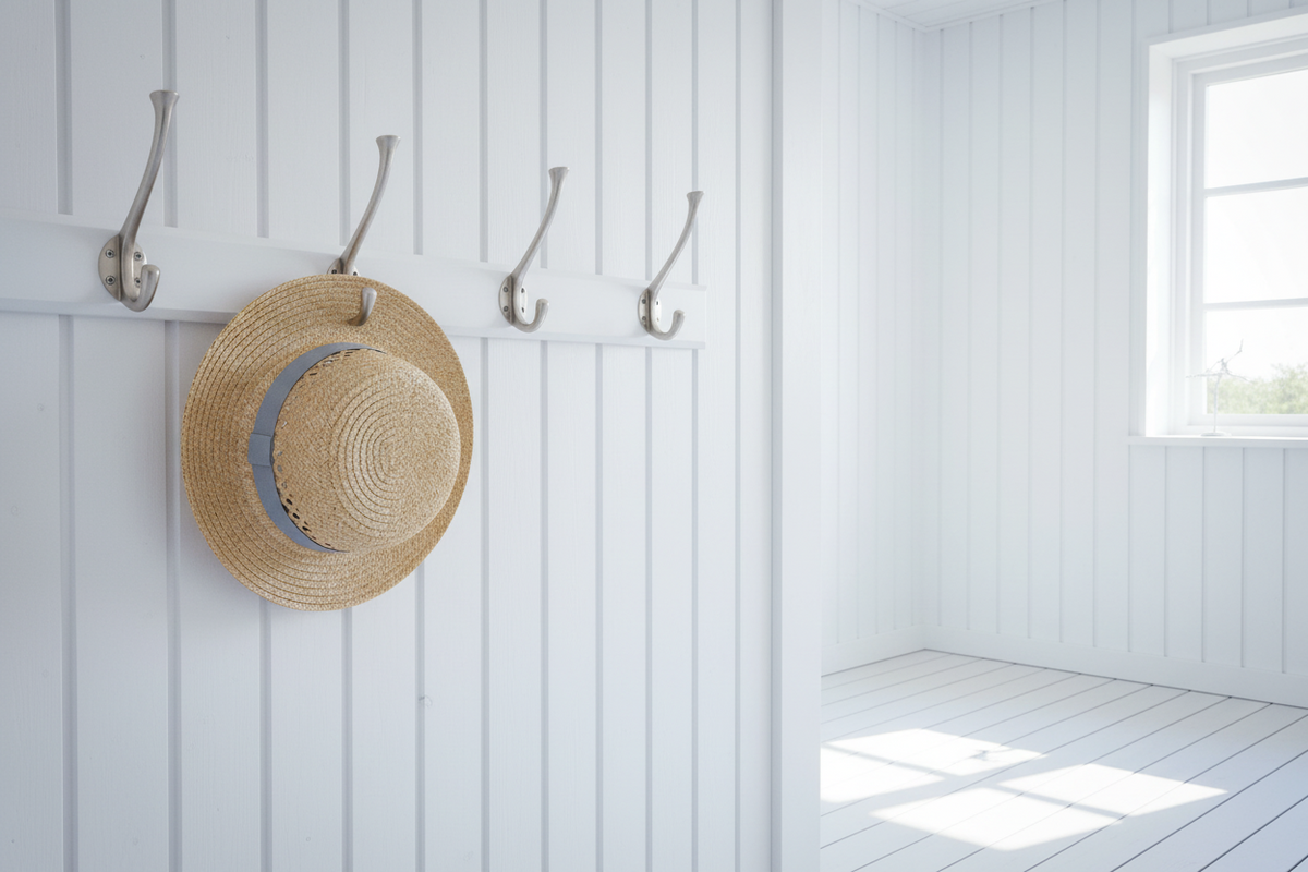 Lund • Hattekrog enkel, satinforniklet 120 mm - Copenhagenhomedesign