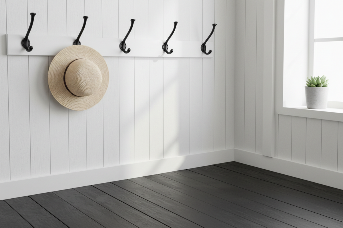 Lund • Hattekrog enkel, sort 120 mm - Copenhagenhomedesign