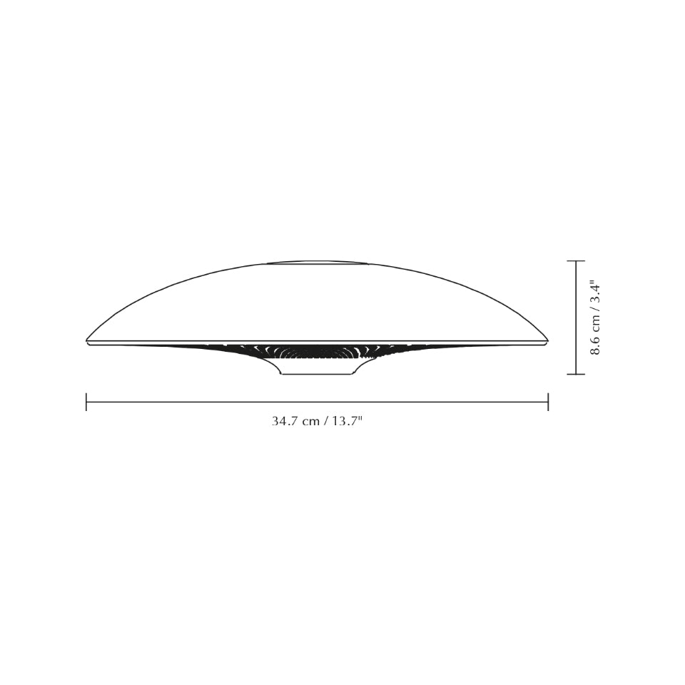Manta Ray bordlampe, hvid og messing • UMAGE